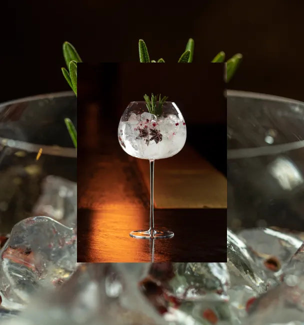 Axia Spirit Tonic Cocktail with another picture in the background of the Tonic as a close-up