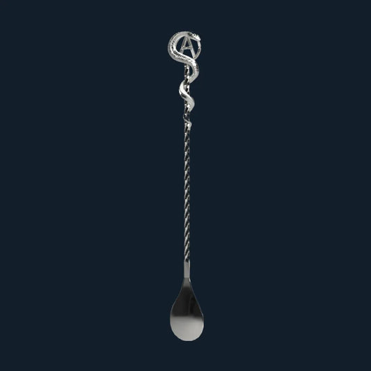 Axia Spirit Cocktail Stirrer on a dark blue background