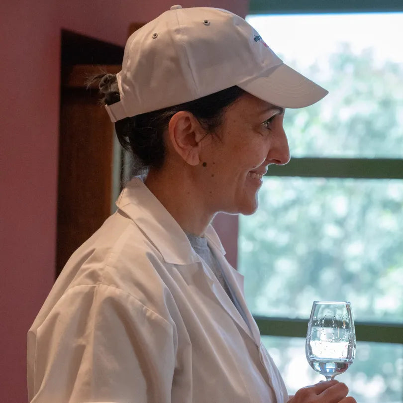 Portrait of Maroussa Tsachaki, Master Distiller at Axia Spirit