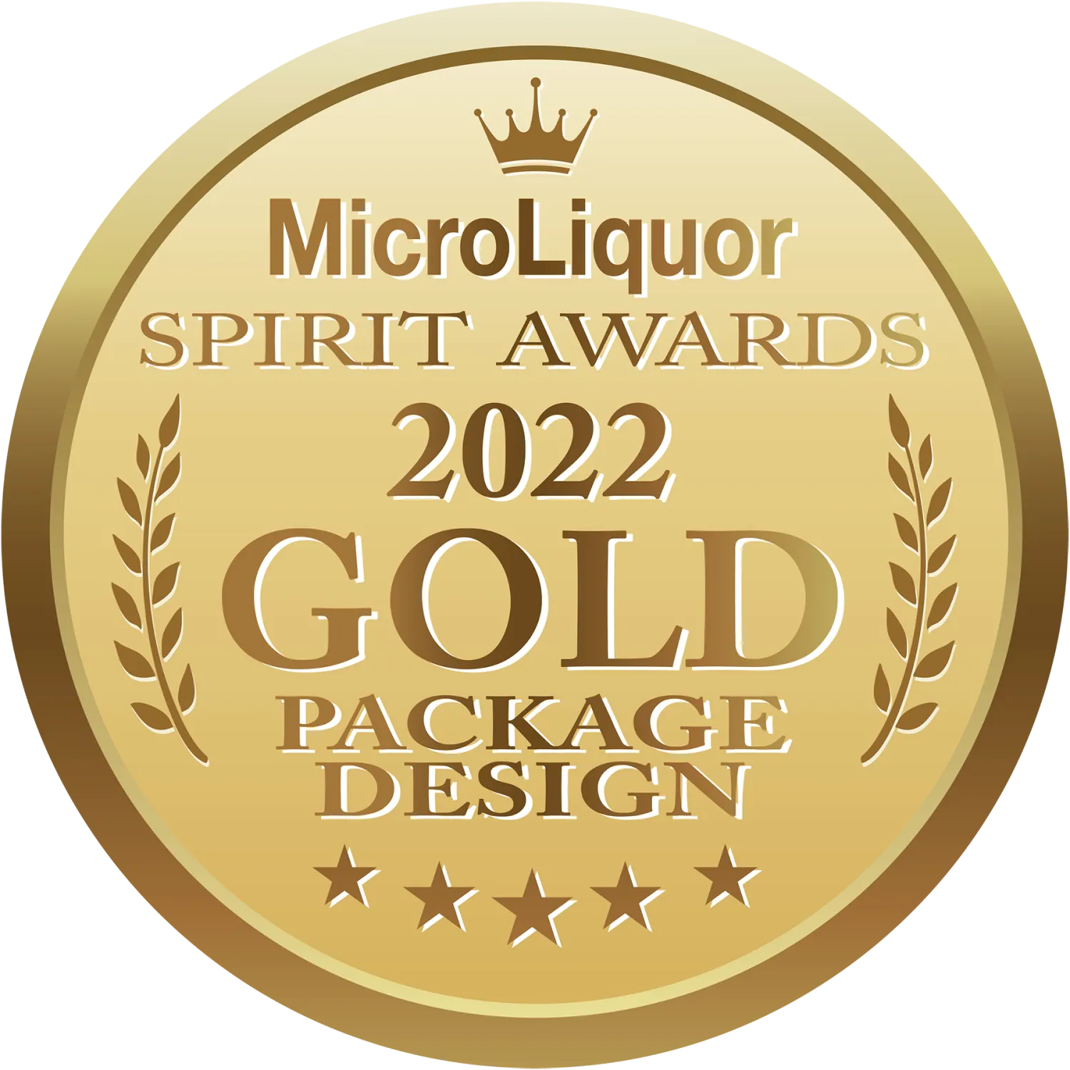 Micro Liquor Spirit Awards 2022 Gold Package Design Roundel